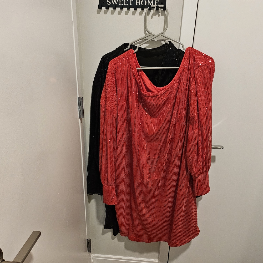 Red Sequin Dress